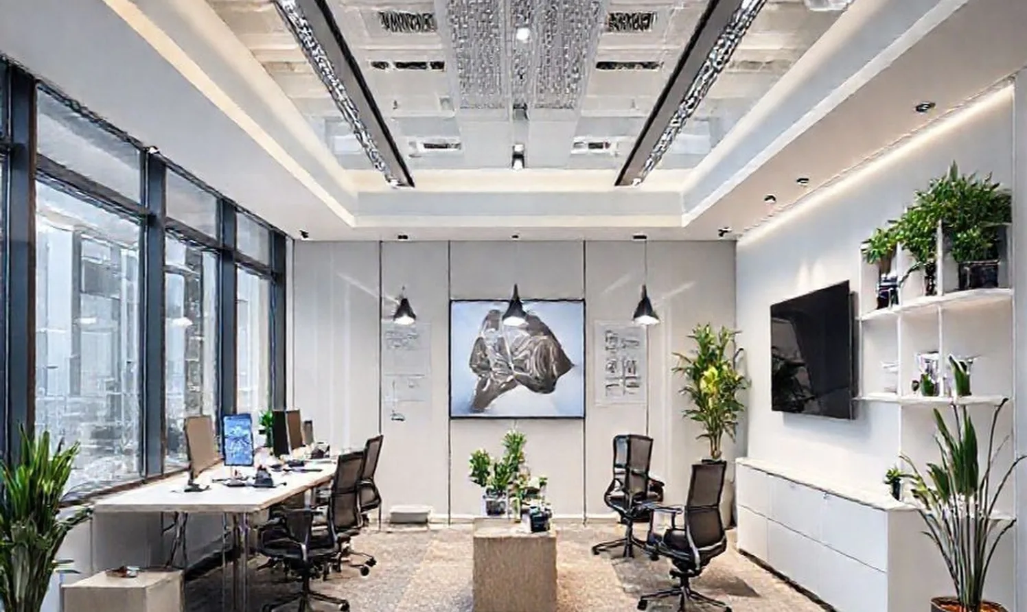 Modern digital consulting office environment