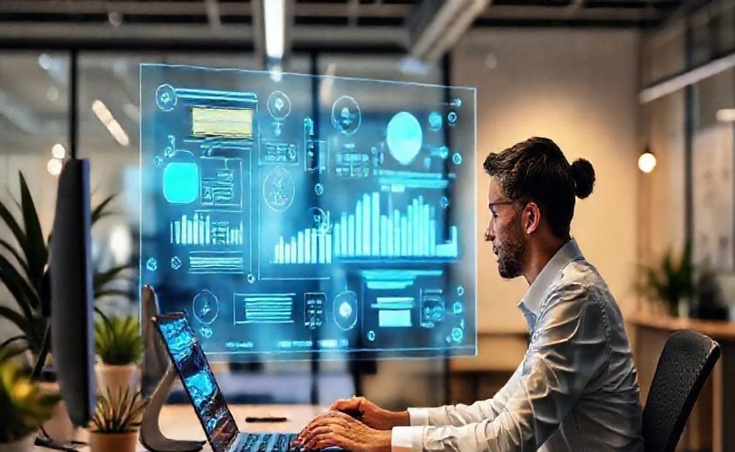 Professional digital transformation workspace